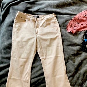 Express Cropped Flare High Rise Jeans